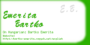 emerita bartko business card